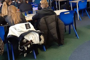 Leicestershire County Council Volunteer giving a careers talk