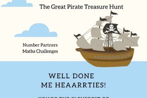 The Great Pirate Treasure Hunt Maths challenge poster